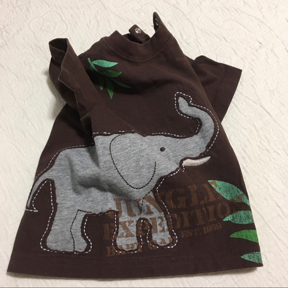 6-12m (5/$20) Gap Elephant Tee Matched with George Cotton Pants - Picture 3 of 13